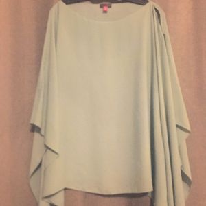 Vince Camuto Semi Sheer Light Green Poncho Top